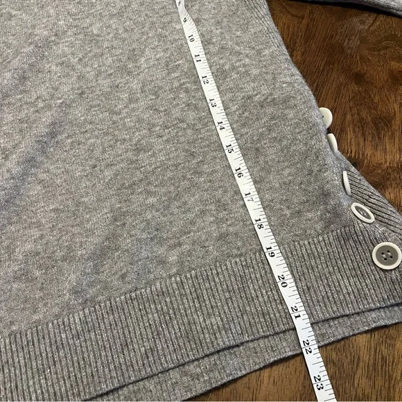 Anthropologie Fresnel Pullover Nautical Buttoned Sweater Size XS Gray - Picture 15 of 16